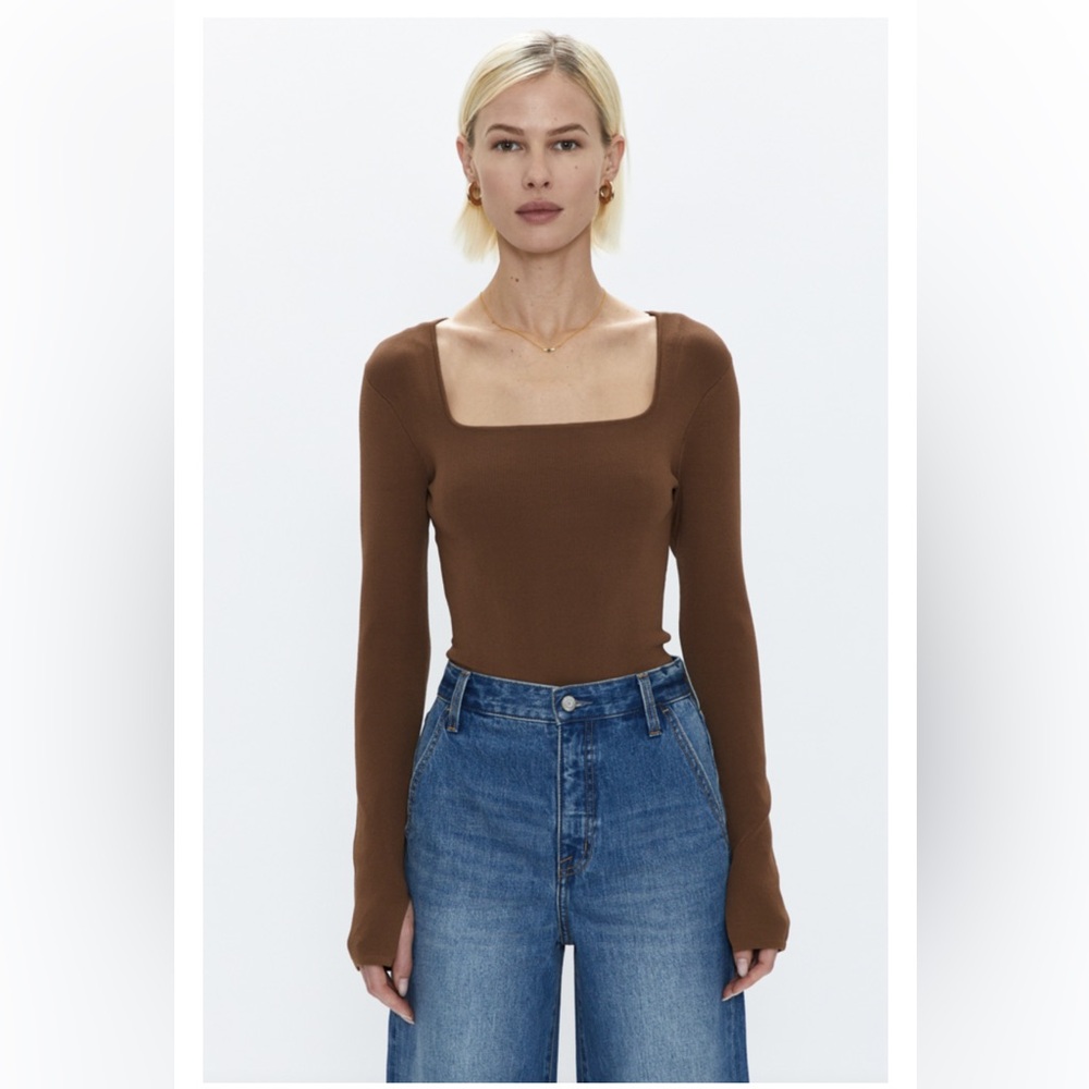 Pistola Jenny Bodysuit in Color: Saddle